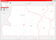 Potter Wall Map Red Line Style