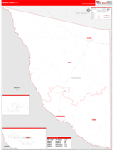 Presidio County Wall Map Red Line Style