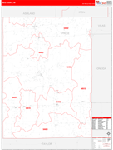 Price County Wall Map Red Line Style