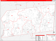 Putnam Wall Map Red Line Style