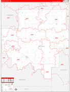 Ramsey Wall Map Red Line Style
