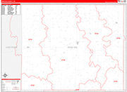 Rawlins County Wall Map Red Line Style