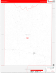 Reagan County Wall Map Red Line Style