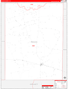 Reagan County Wall Map Red Line Style