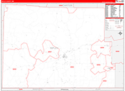 Ripley County Wall Map Red Line Style