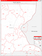 Roberts Wall Map Red Line Style