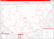 Robertson Wall Map Red Line Style