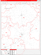 Runnels County Wall Map Red Line Style