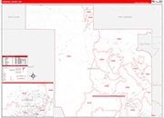 Sandoval County Wall Map Red Line Style