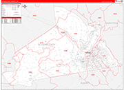 Schenectady Wall Map Red Line Style