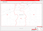 Sedgwick Wall Map Red Line Style