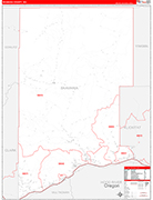 Skamania Wall Map Red Line Style