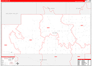 Slope Wall Map Red Line Style