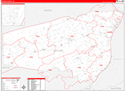 Snyder Wall Map Red Line Style