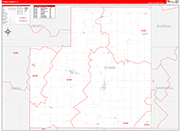 Stark County Wall Map Red Line Style