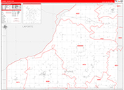 Starke Wall Map Red Line Style