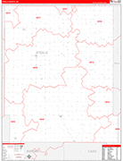 Steele Wall Map Red Line Style