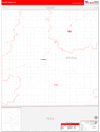 Stevens County Wall Map Red Line Style