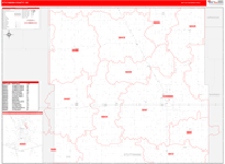 Stutsman County Wall Map Red Line Style