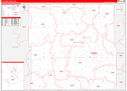 Stutsman Wall Map Red Line Style
