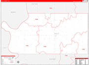 Sully Wall Map Red Line Style