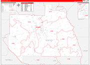 Sumter County Wall Map Red Line Style