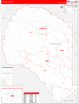Suwannee County Wall Map Red Line Style