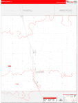Swisher County Wall Map Red Line Style