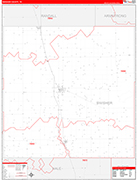 Swisher County Wall Map Red Line Style