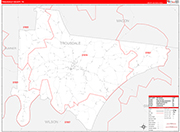 Trousdale Wall Map Red Line Style