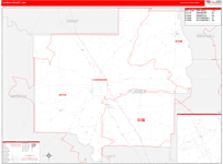 Turner County Wall Map Red Line Style