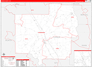 Turner County Wall Map Red Line Style