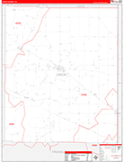 Union Wall Map Red Line Style