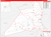 Union Wall Map Red Line Style