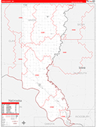 Union Wall Map Red Line Style