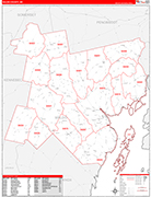 Waldo Wall Map Red Line Style