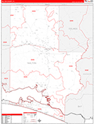 Walton County Wall Map Red Line Style