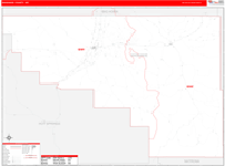 Washakie County Wall Map Red Line Style