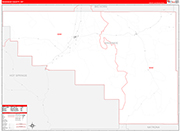 Washakie County Wall Map Red Line Style