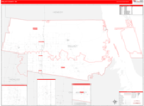 Willacy County Wall Map Red Line Style
