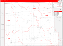 Williams Wall Map Red Line Style