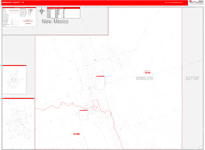 Winkler County Wall Map Red Line Style