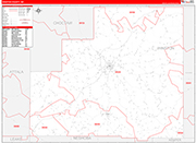 Winston County Wall Map Red Line Style