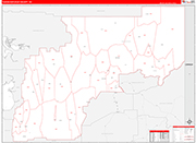 Yukon-Koyukuk County Wall Map Red Line Style