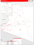 Yuma County Wall Map Red Line Style