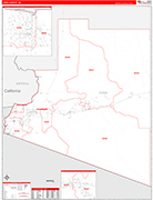 Yuma County Wall Map Red Line Style