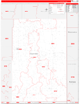 Yuma County Wall Map Red Line Style