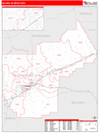 Billings Metro Area Wall Map Red Line Style