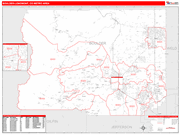Boulder Metro Area Wall Map Red Line Style