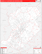 Gainesville Metro Area Wall Map Red Line Style